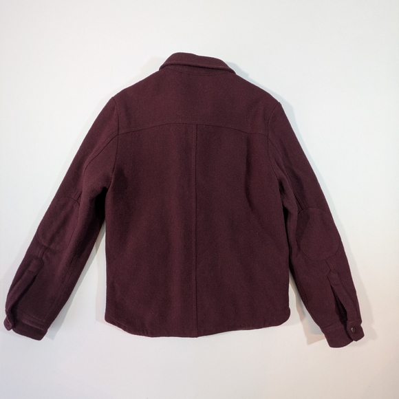 Scotch & Soda Men's Wool Burgundy Maroon Button-up Shirt Jacket Lined Size M - Picture 7 of 15